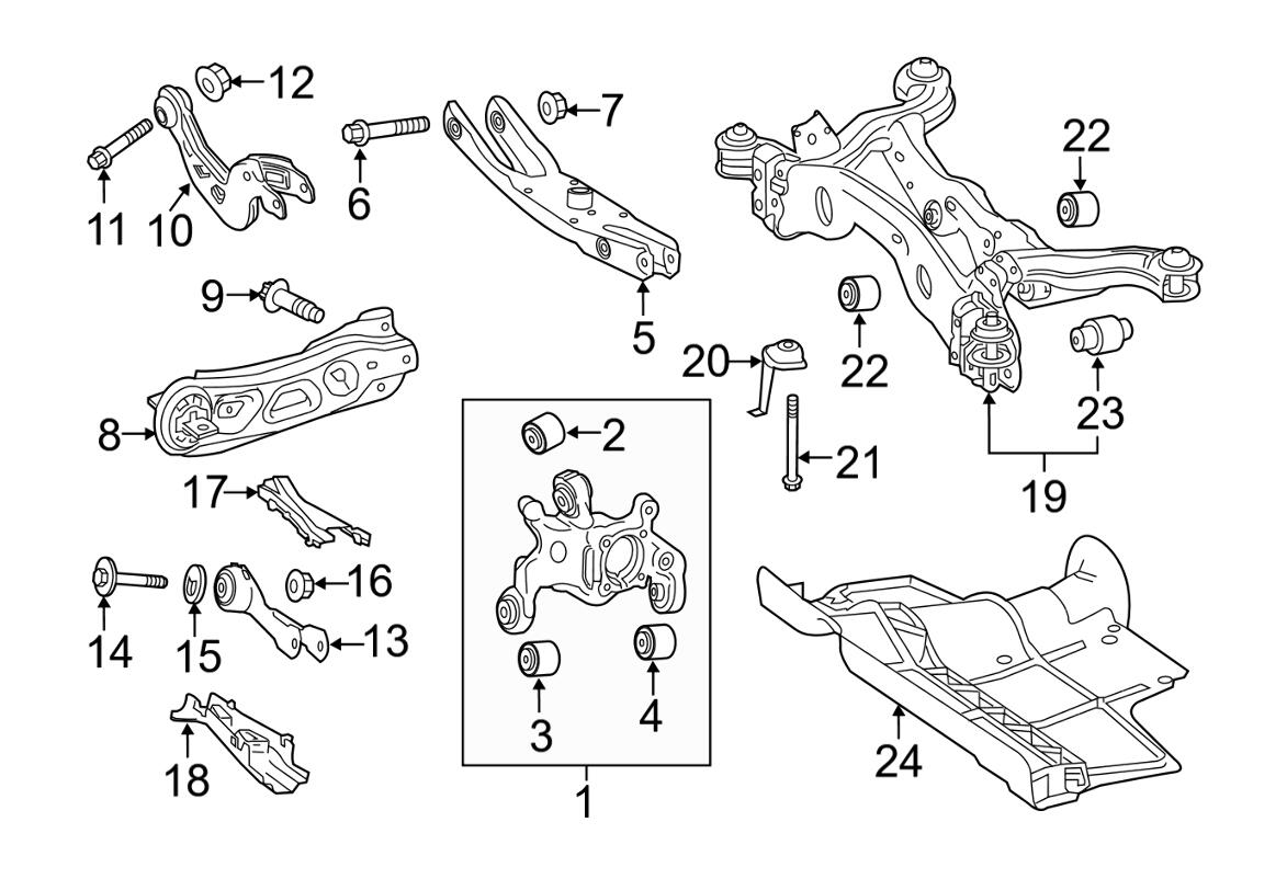 Mercedes Suspension Knuckle - Rear Driver Left 2463503241